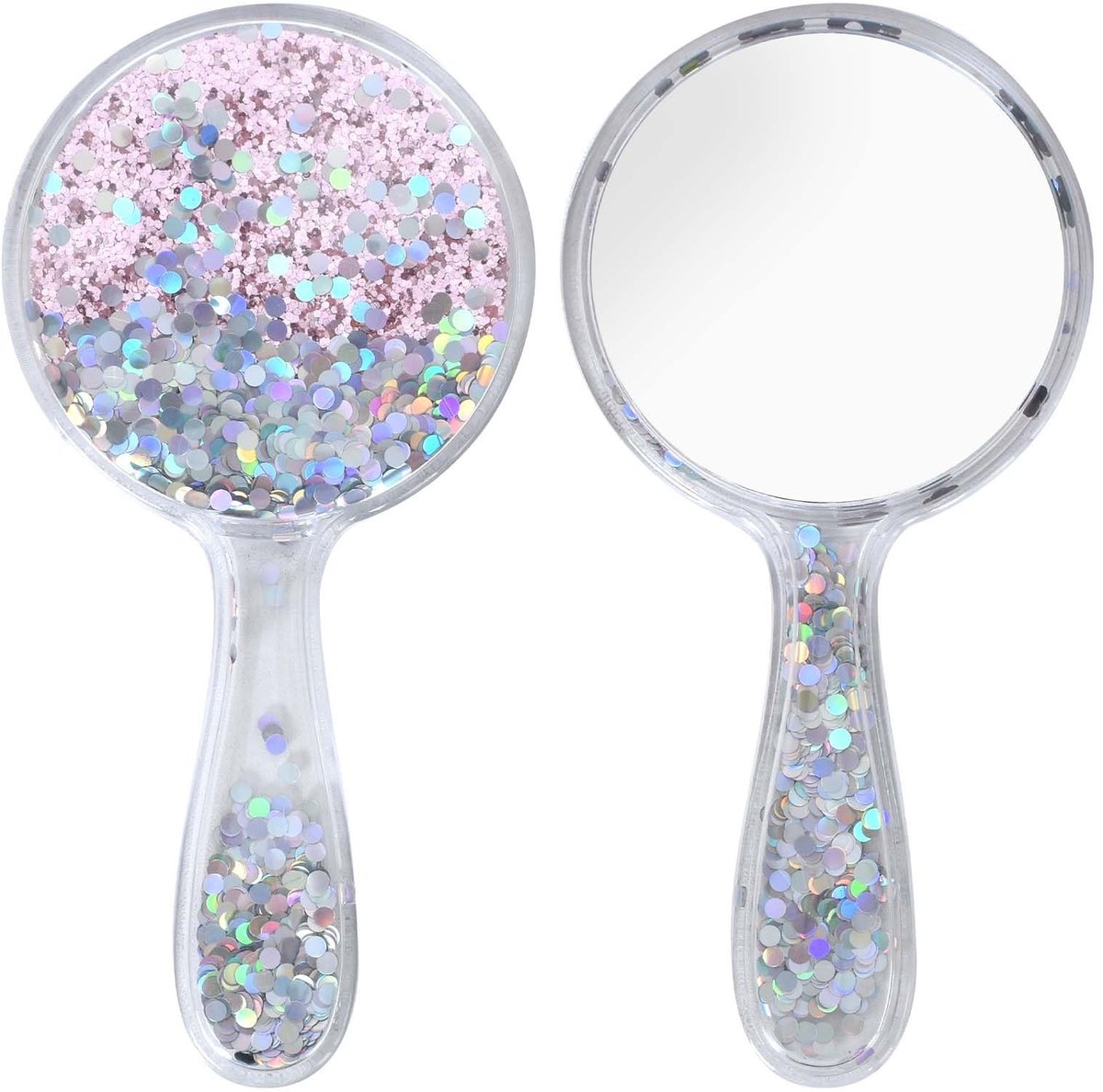 Dailygoods- Handspiegel Professionele Hoge Resolutie - Ronde Tafelspiegel - Make-upspiegel - Lichtgewicht Reisspiegel - Duurzaam PVC - Ideaal Cadeau - Cosmeticaspiegel