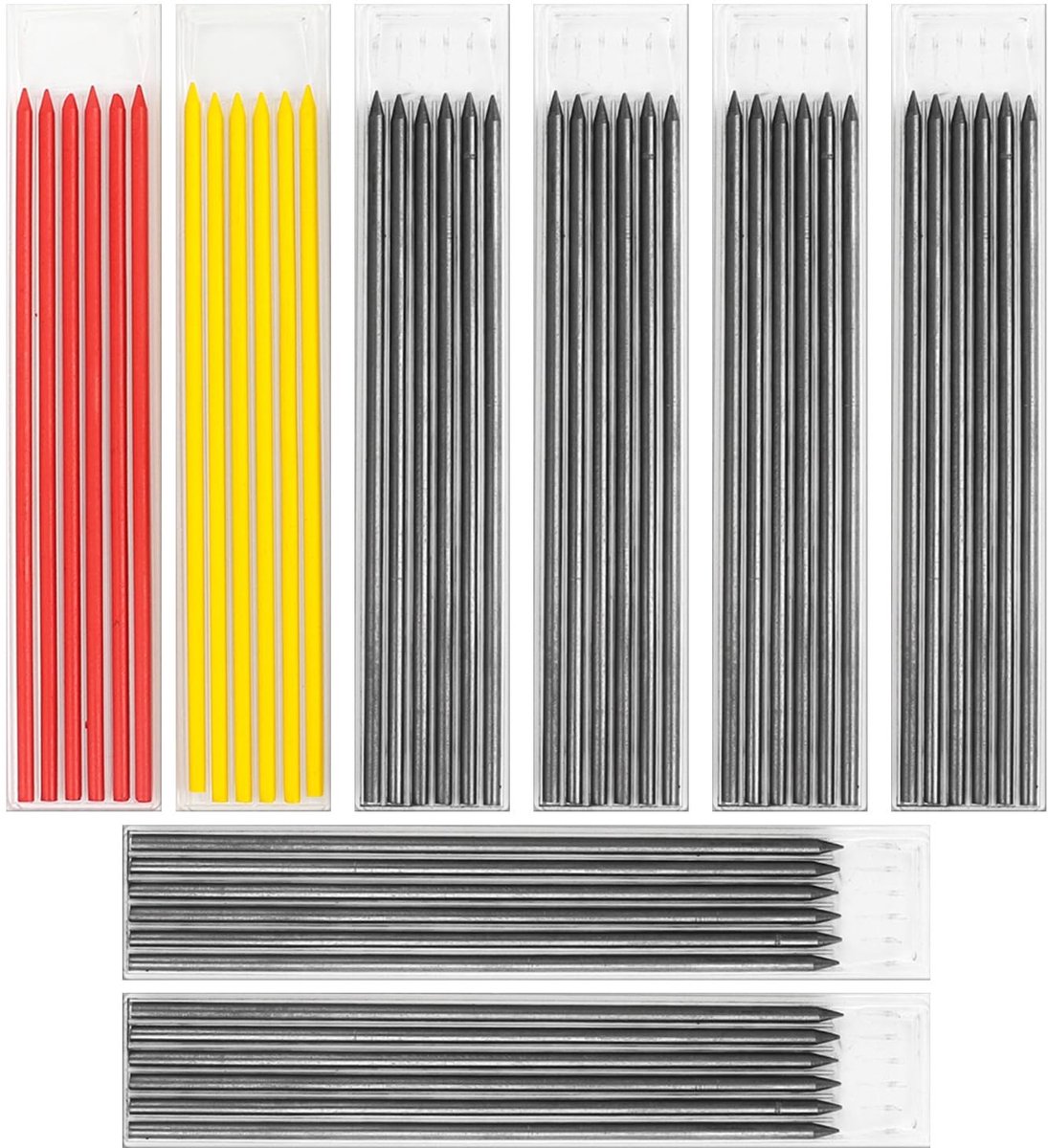 Dailygoods- Timmerpotloodkern 40 Stuks - Multifunctionele Grafietkern - Creatieve Marker - Knutselgereedschap - Houtbewerking - 12 cm Grootte - Potlood