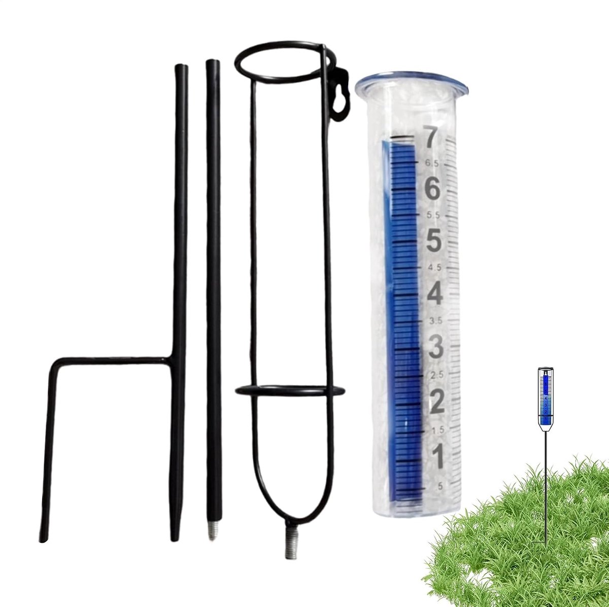 Regenmeter Tuin - Neerslagmeter Buiten - Weer Meten - In Hoogte Verstelbaar - Tot 73 Cm - Transparant
