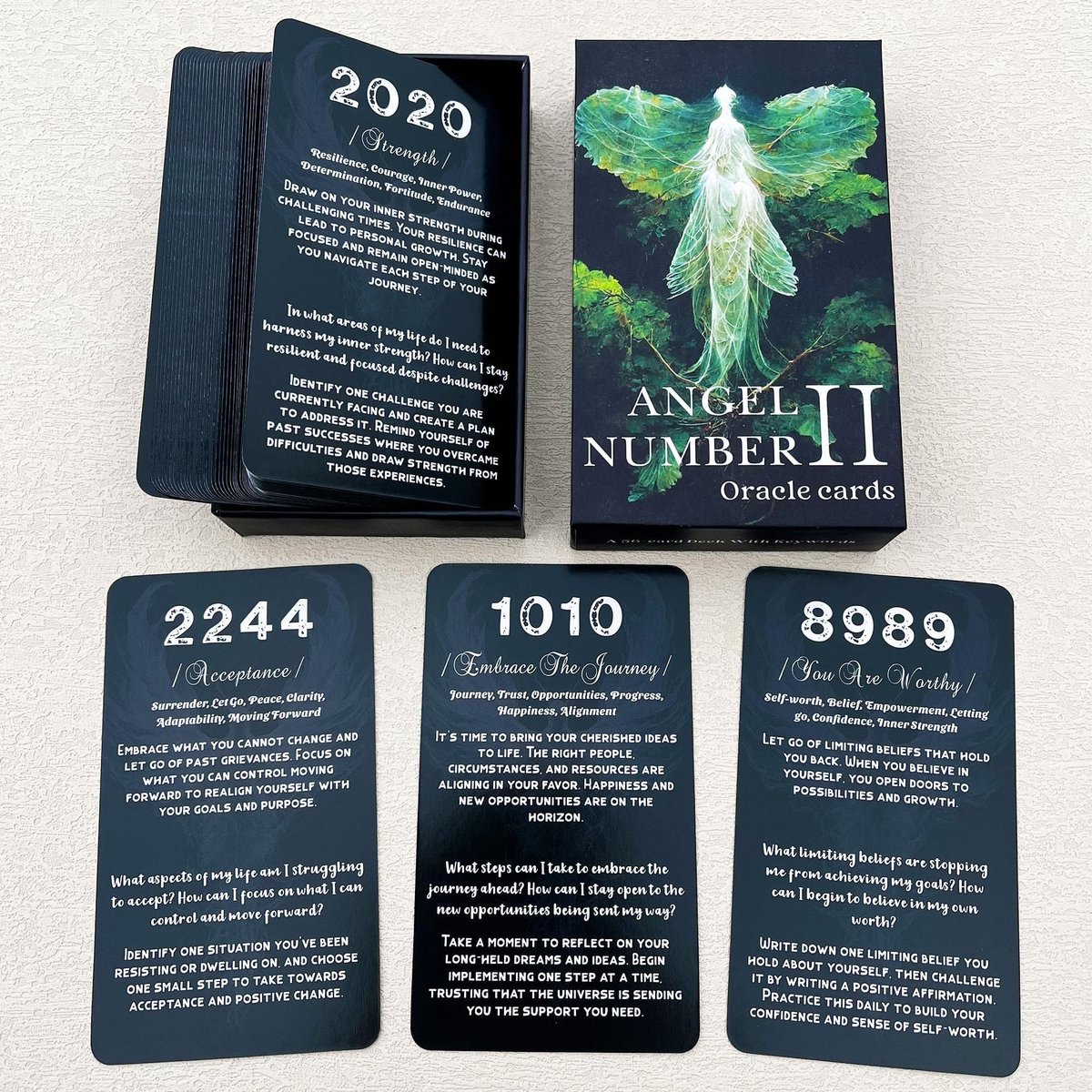 Dailygoods- Oracle Kaarten 56 Stuks - Engel Nummer Deck - Affirmatiekaarten - Voor Beginners - Begeleiding en Inspiratie - Begrijpelijke Taal en Afbeeldingen - Engelenkaarten