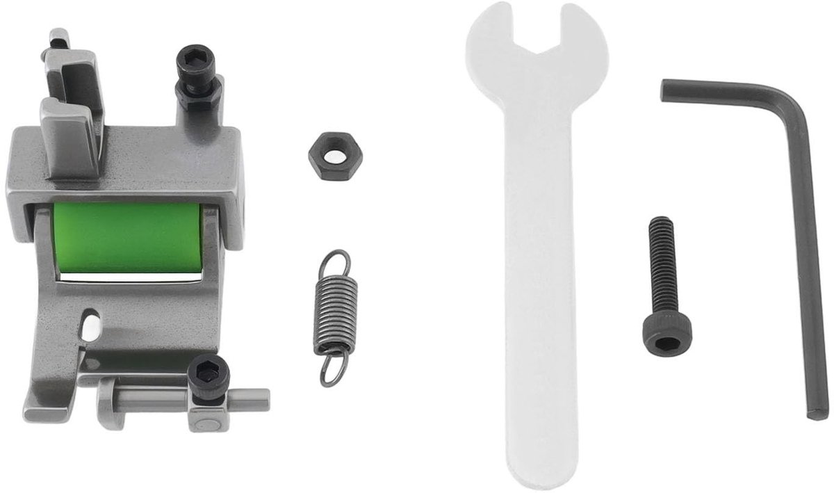 Dailygoods- Drukvoet Verstelbaar 0,3-13mm - Naaimachine Voetjes - Roller Persvoet - Duurzaam Gelegeerd Staal - Voor Industriële Stiksteek - Naaimachinevoet