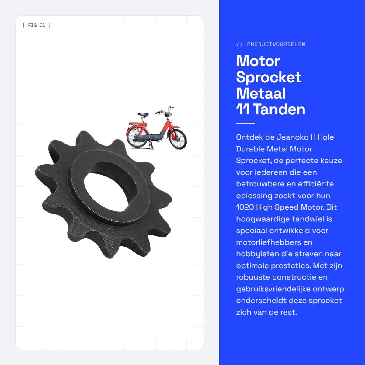 Dailygoods- Motor Tandwiel 11 Tanden - Tandwiel 25H - Staal - Lichtgewicht - Duurzaam - Geschikt voor 1020 Hoge Snelheid Motor