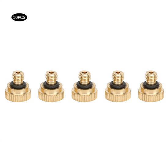 NTH products- Vernevelingssproeier 10 Stuks - Messing - Lage Druk - Sproeikop - Vernevelingssysteem - Corrosiebestendig - O-ring voor Waterdichtheid van Nth Products — afbeelding 5