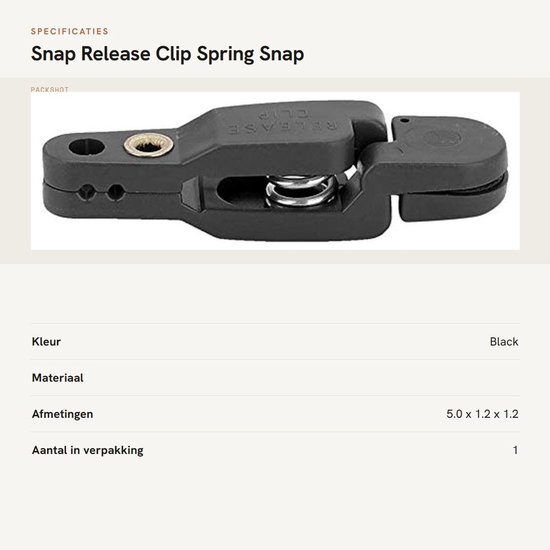 Dailygoods- Snap Clip - 2 Stuks - Snelle Ontgrendel Clip - Duurzaam Kunststof - Voor Planner Board/Downrigger - Gewicht 5 Gram - Makkelijk in Gebruik - Visclip — afbeelding 2