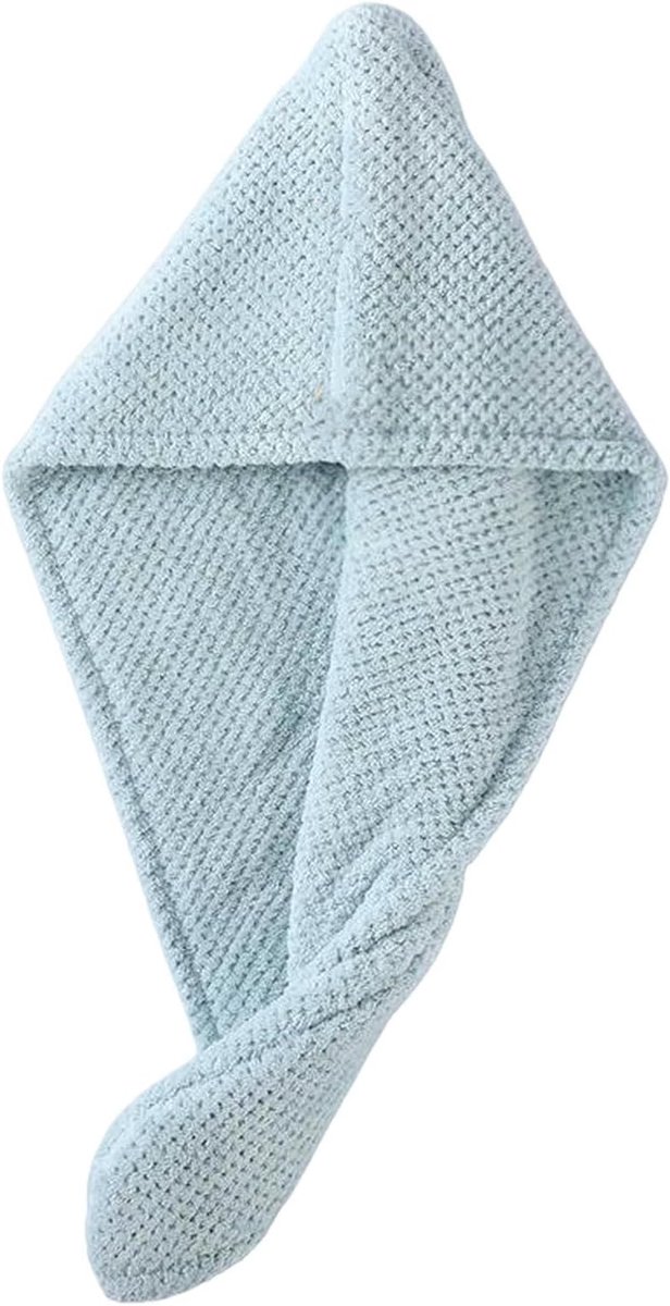 Haardroog Turban - Microfiber Haarwikkel - Snel Haar Drogen - Dubbellaags Super Absorberend - Lang Dik Haar - Hemelsblauw