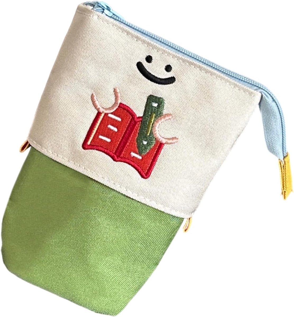 Potlood Etui - Schrijfgerei Box - Bureau Organisatie - Telescopisch Ontwerp - 17x13 cm - Groen