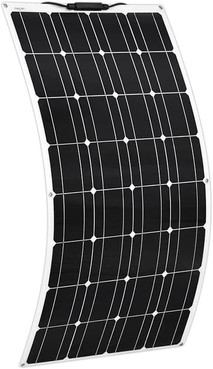 Zonnepaneel Kit - Draagbaar Paneel - Energie Opwekken - Hoge Efficiëntie - 100W - Zwart