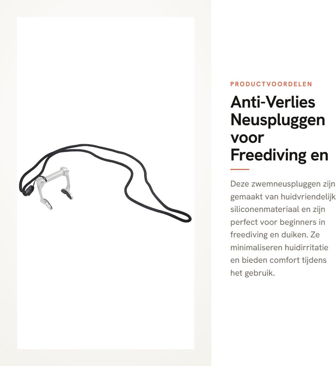 Dailygoods- Neuspluggen Huidvriendelijk Siliconen - Anti-Verlies Riem - Duiken - Training - Verstelbaar - Comfortabel - Duikneusclip