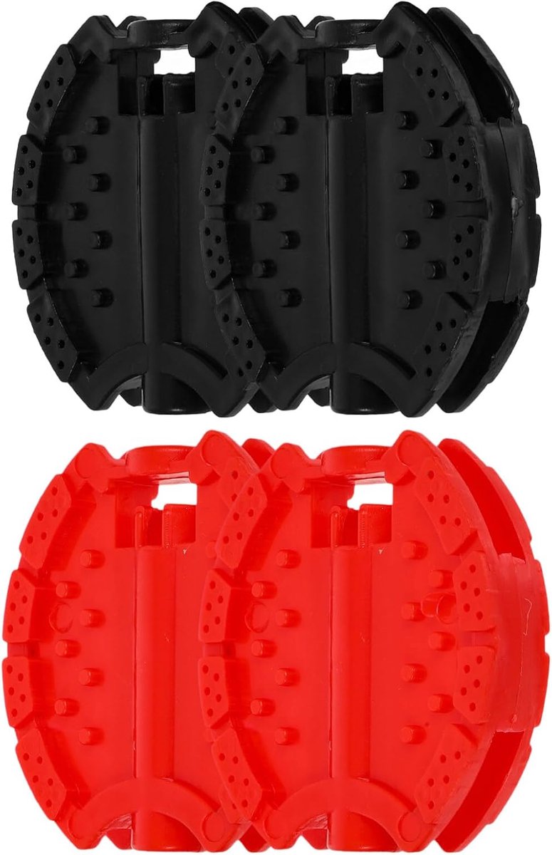 Fiets Pedalen - Vervangende Onderdelen - Veilig Fietsen - Breed Antislip Oppervlak - 66 x 65 cm - Rood
