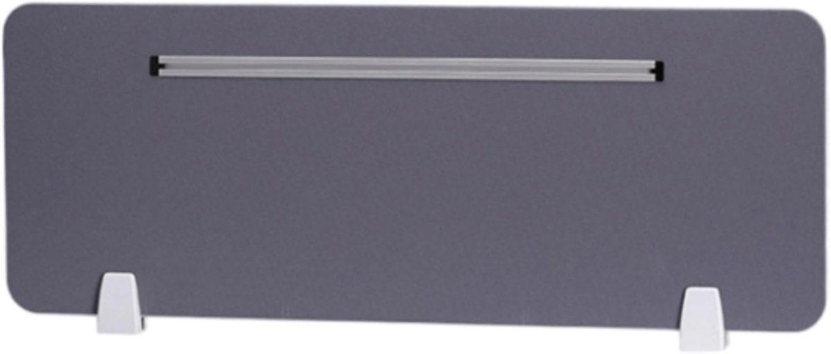 Bureauscheider - Werkplek afbakening - Focus verbeteren - Geluidsdempend materiaal - 30 x 120 cm - Grijs
