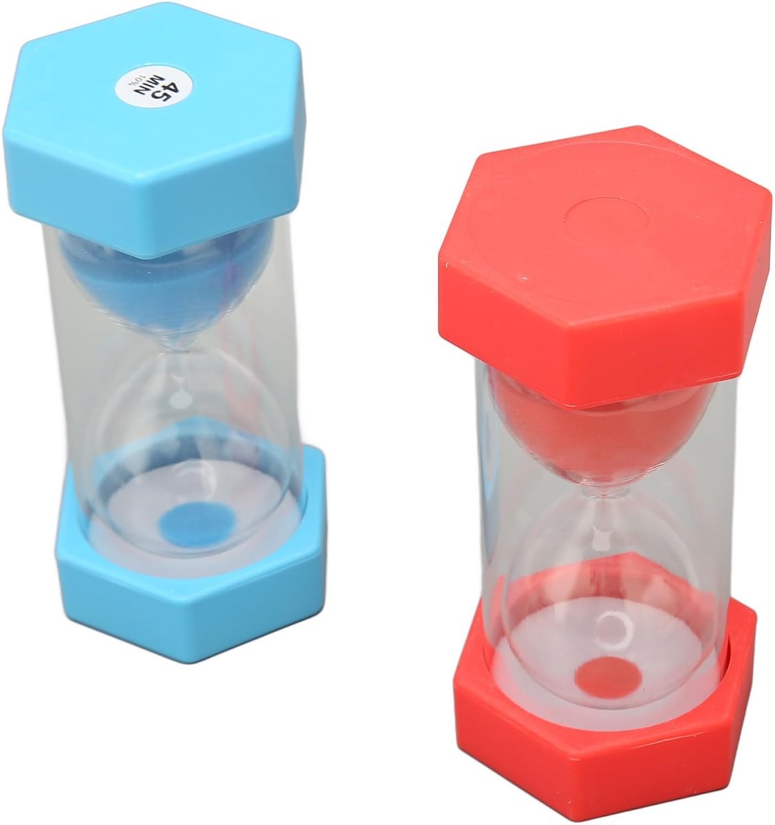 Zandloper Timer - Zandklok - Tijd Meten - 45 Minuten - 2 Stuks - Blauw Kleur