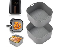 Dailygoods - Siliconen vorm voor heteluchtfriteuse accessoires, WideSmart 2 stuks siliconen bakvorm, herbruikbaar in plaats van bakpapier voor heteluchtfriteuse accessoires, speciale aanmaak 4,1L (HD9200, HD9252