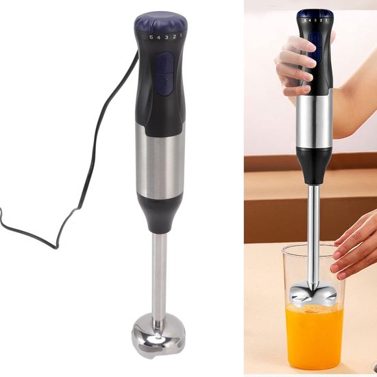 Handblender Set - Keukenmixer - Maaltijden Bereiden - 1000W Krachtig Vermogen - 500ml 700ml kommen - Zwart — afbeelding 4