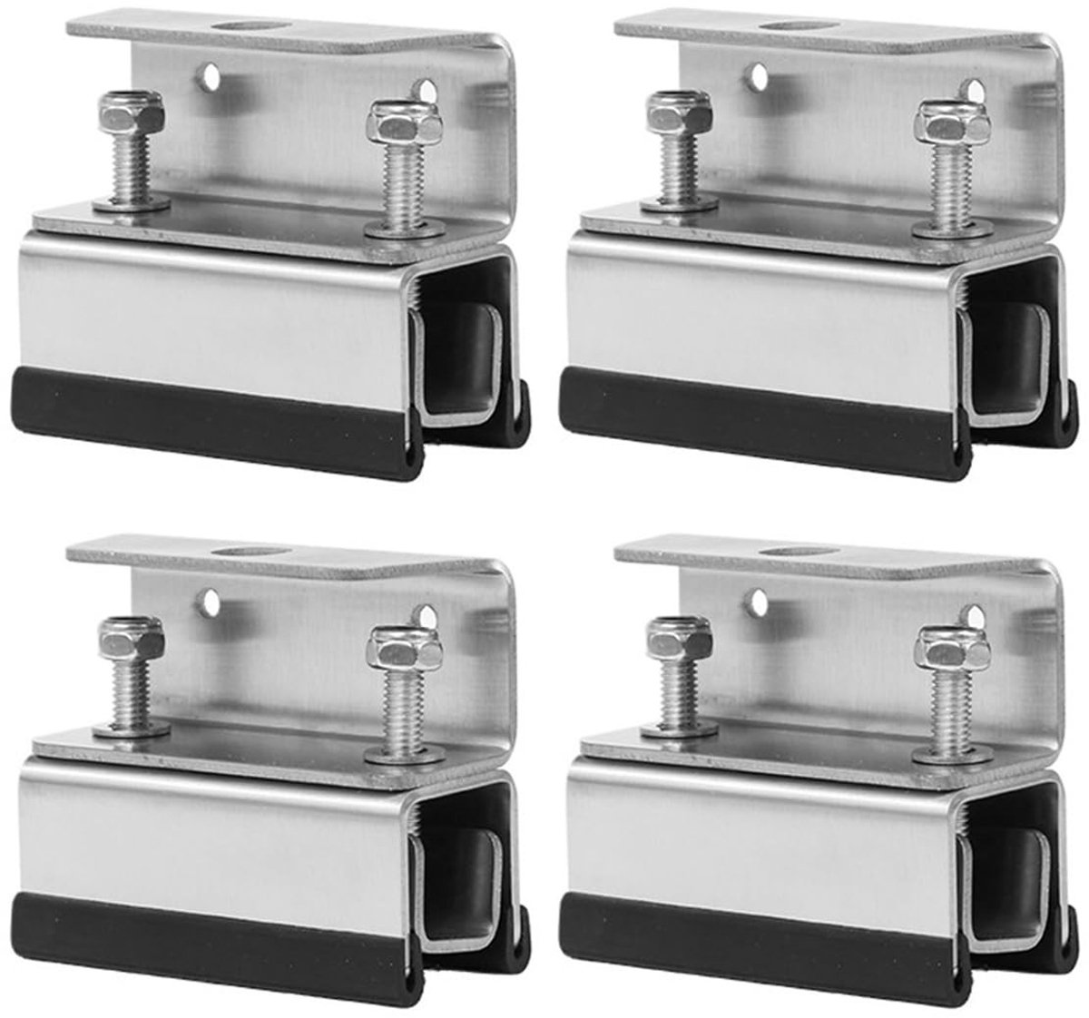Dailygoods- Montageset 4-delig - Roestvrij Staal 304 - Bevestigingen voor Dakdragers - Compatibel met ProMaster/Boxer/Jumper/Ducato/Movano - Eenvoudige Installatie - Compacte Afmetingen 5,8 x 2,85 x 7 cm - Dakdragerbevestiging
