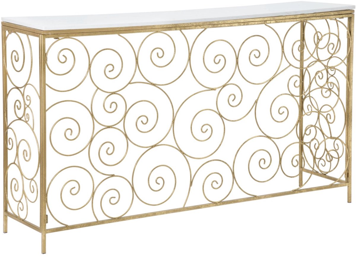 Mauro Ferretti Consoletafel Spiral 140×36×82 cm Goud