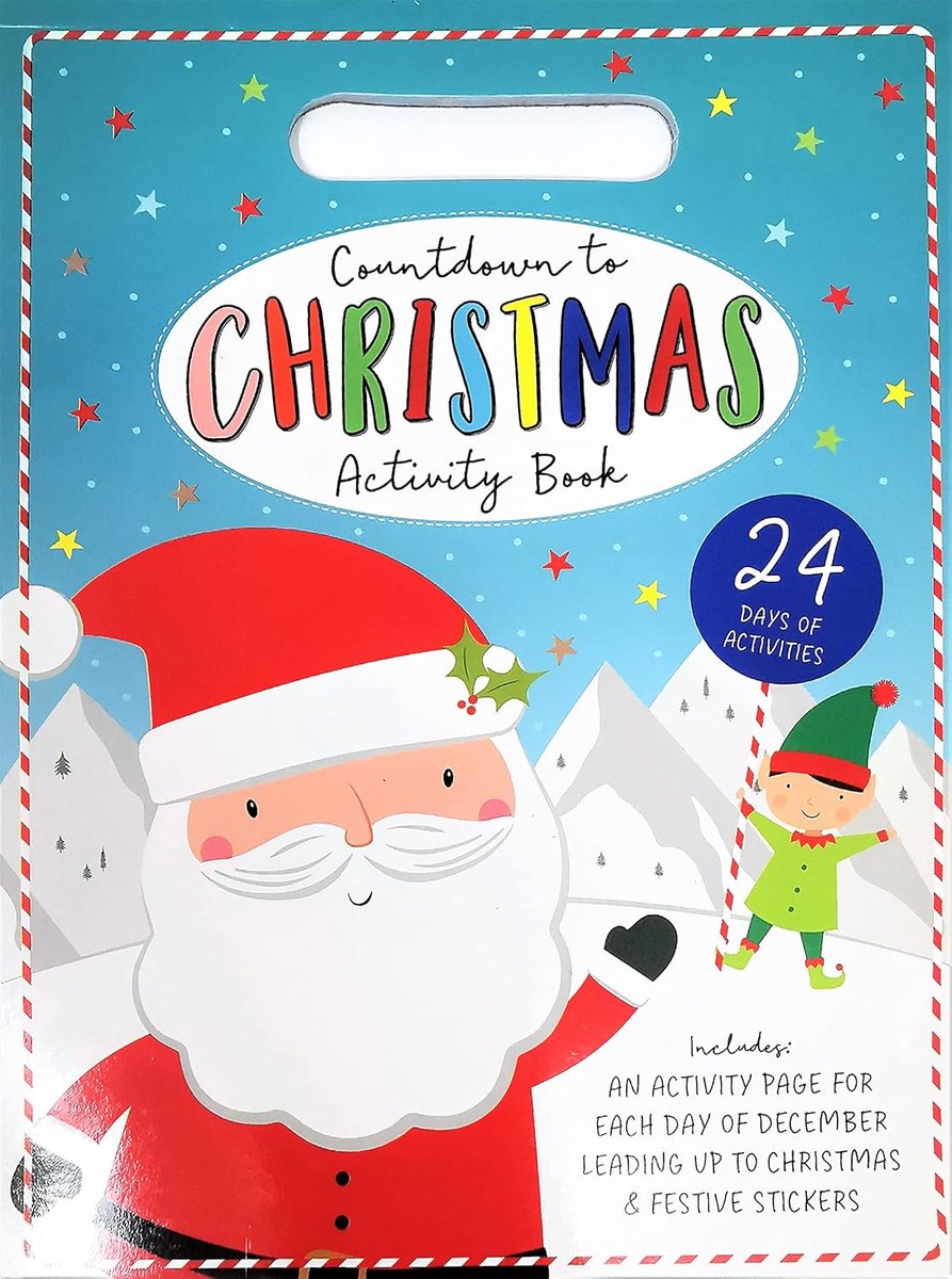 Adventboek Kerst - Activiteitenkalender - Wachten op Kerst - Elke dag een activiteit - 28 x 21 cm - Multicolor