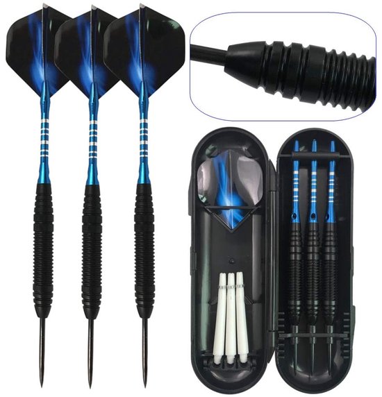 Dailygoods- Darts Professioneel 22 Gram - IJzervat - Aluminium Schachten - Stalen Tip - Antislip Handgrepen - Inclusief 3 Flights en Case - Dartpijlen van Dailygoods — afbeelding 3
