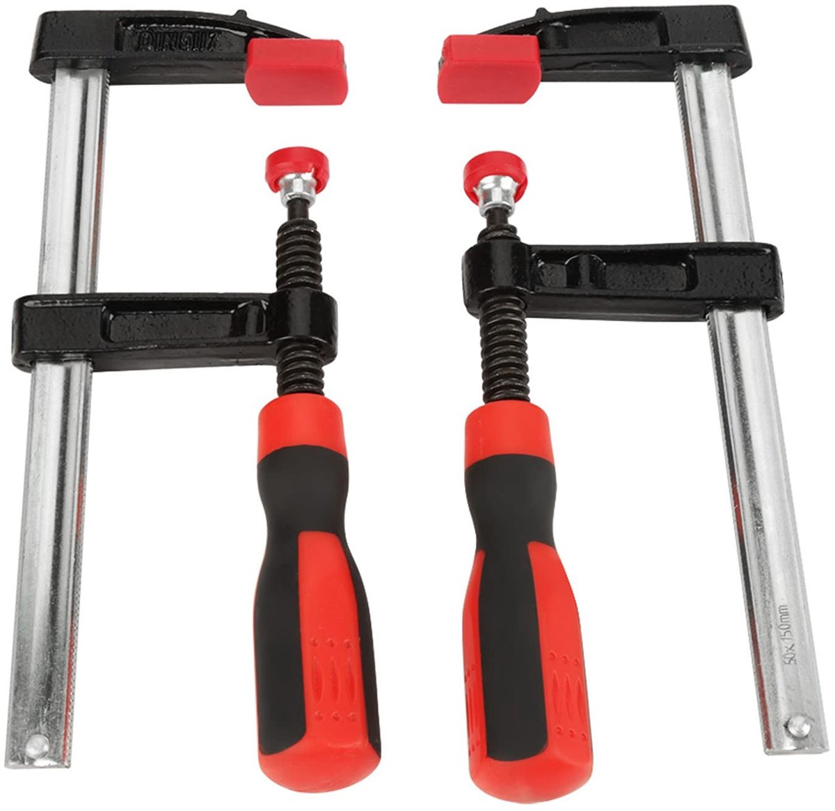 Dailygoods- Schroefklemmen Set - F-klem - Gietijzer - Houtbewerking - Spanner - 50x150mm - 2 Stuks - Houtbewerkingsklem