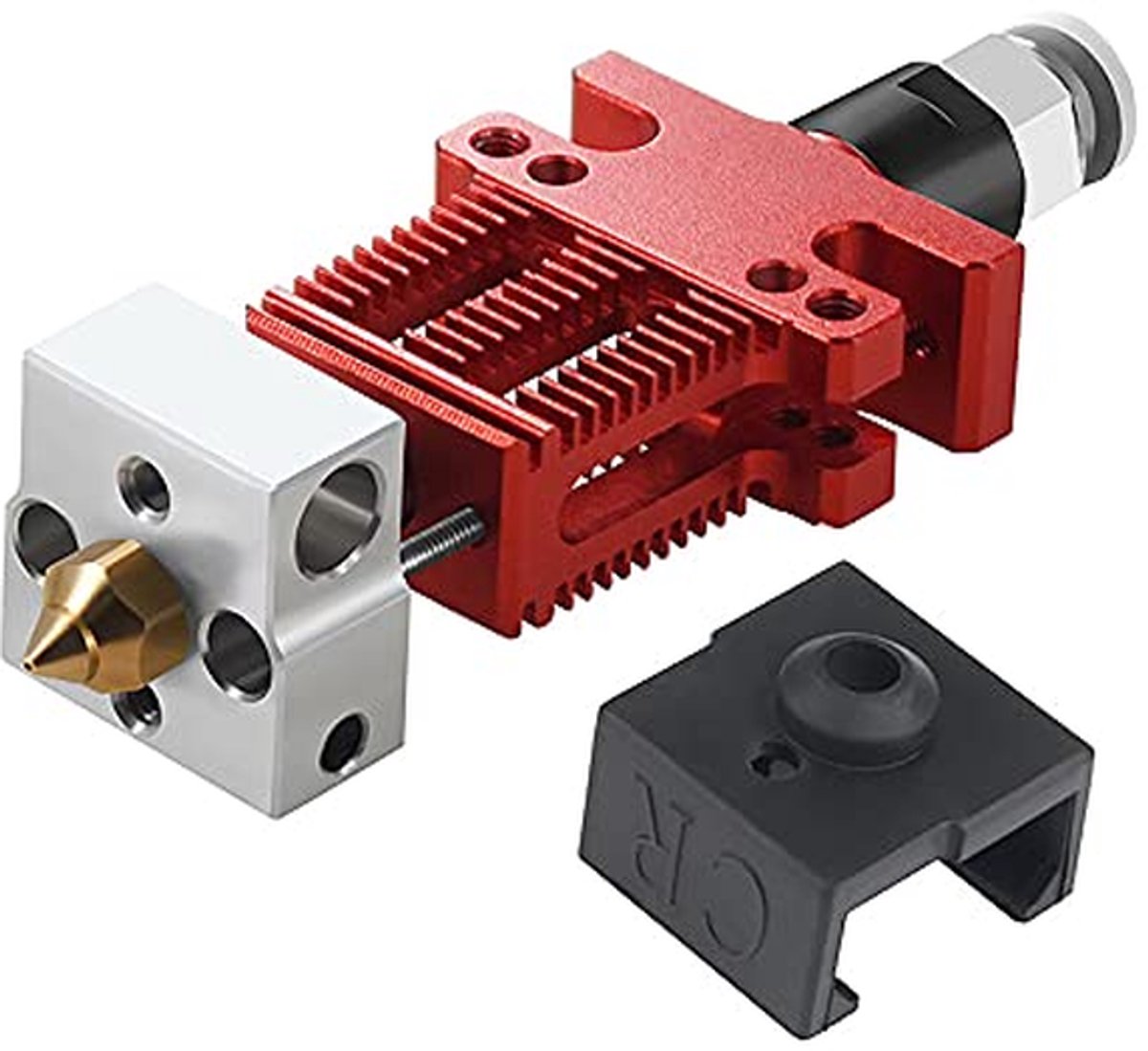 3D Printer Onderdeel - Printkop Set - Precisie Printen - Verbeterde Lekvrije Ontwerp - 0.4mm Mondstuk - Zwart