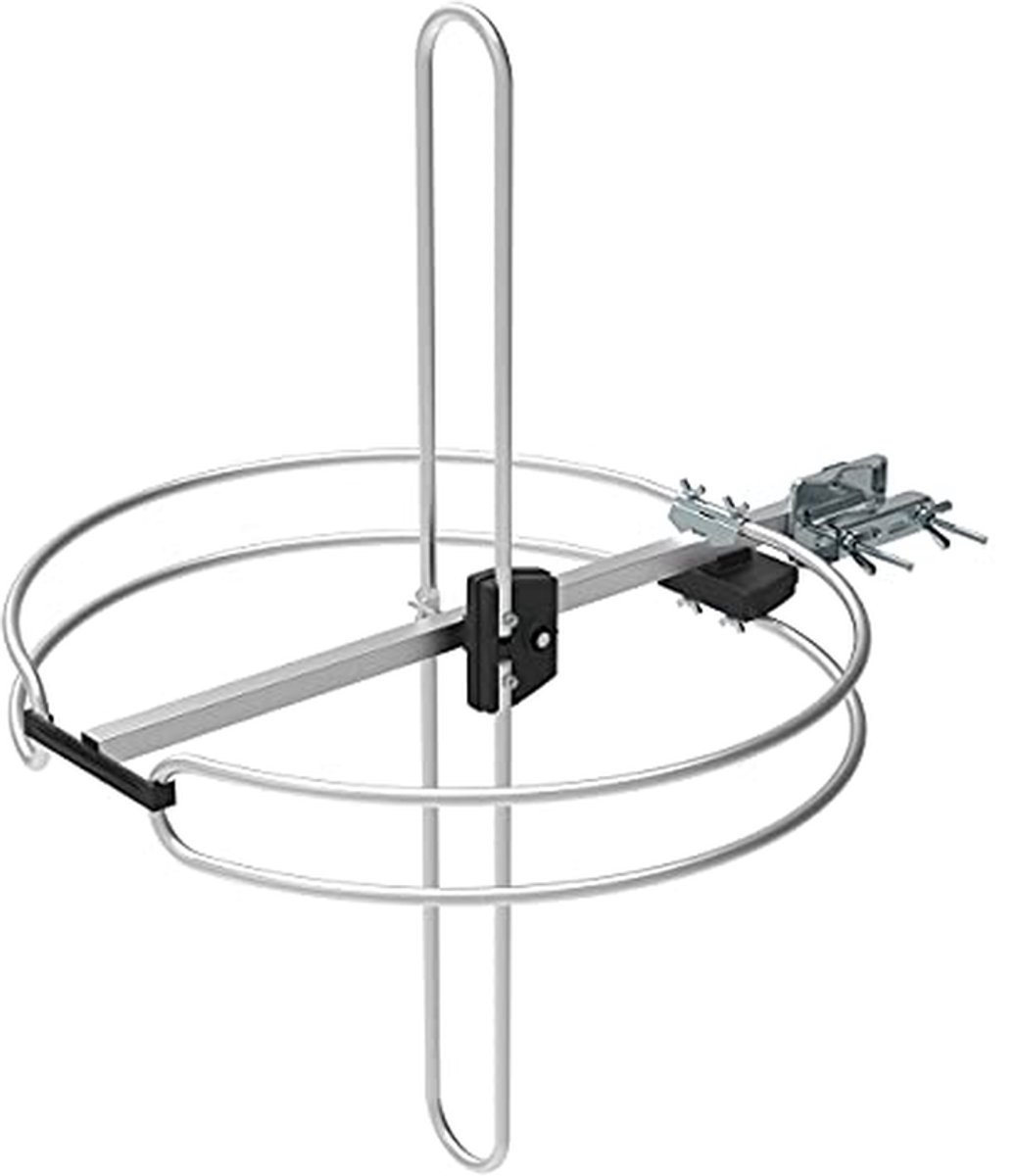 Radio Antenne - DAB FM - Signaal Ontvangen - Dubbele Aansluitingen - 3 dB Band III - Zilver