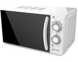 Magnetron met grill - Oven combi - Snel opwarmen - Roestvrijstalen design - 20 liter - Wit