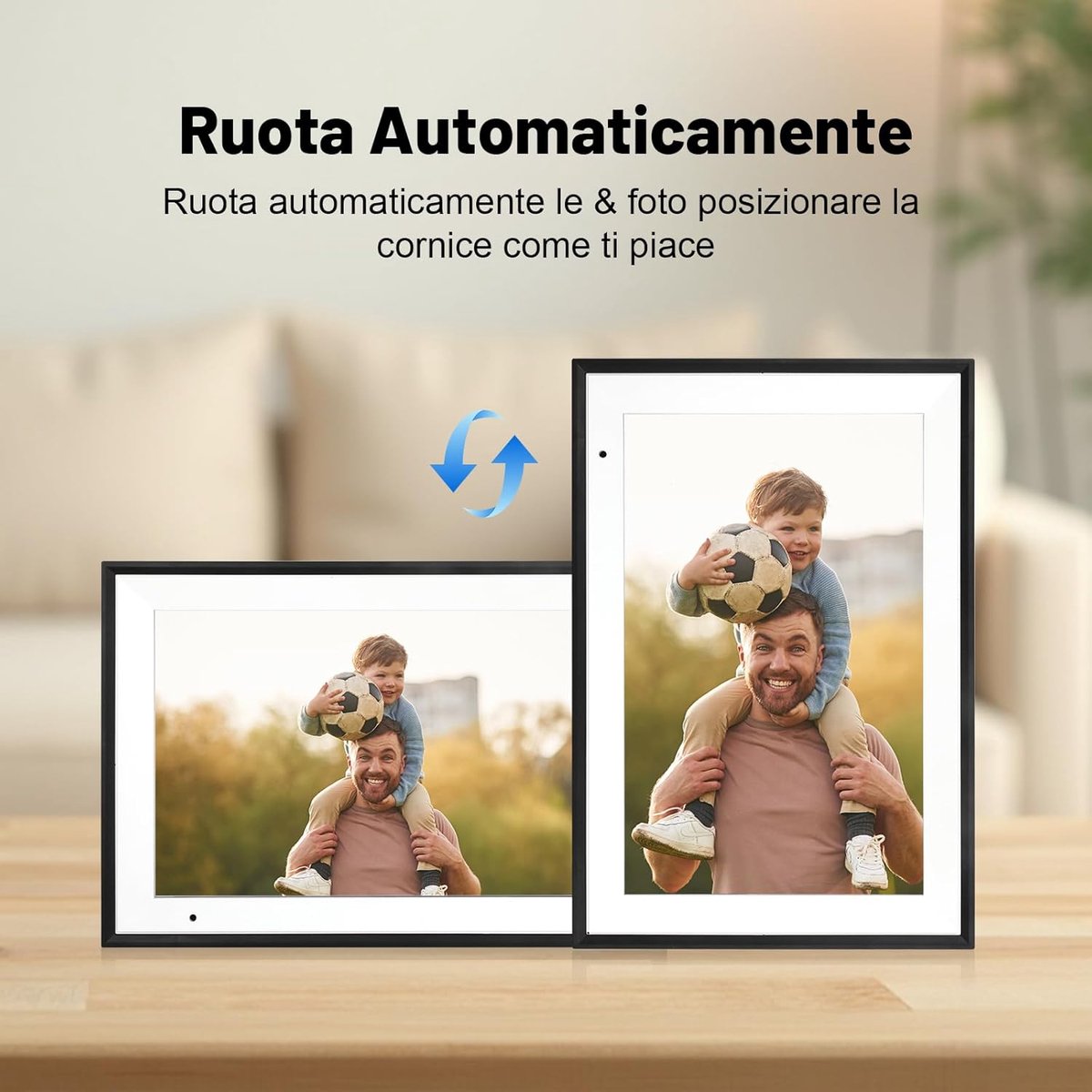 Digitale fotolijst - Elektronisch display - Herinneringen delen - WiFi verbinding - 10.1 inch scherm - Zwart — cadeau in Wonen & Interieur - foto 3