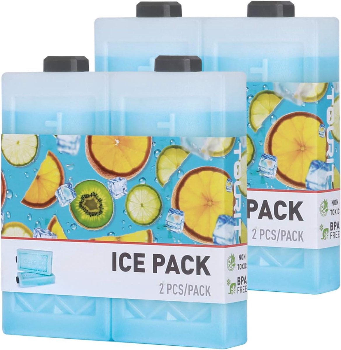 Herbruikbare Ijspakketten - Vriezer Cool Packs - Koel houden - Langdurige Kou - 7 x 3 x 3.2 cm - Blauw