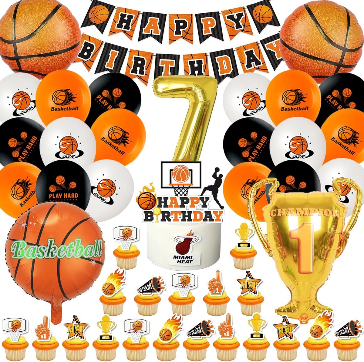 Verjaardagsdecoratie Set - Feestartikelen Ballonnen - Themafeest Viering - Compleet Pakket - 52 Delen - Multicolor