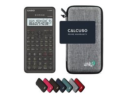 Casio fx-82MS 2nd edition incl. WYNGS Beschermhoes Lichtgrijs - Wetenschappelijke Rekenmachine - Basis Pakket