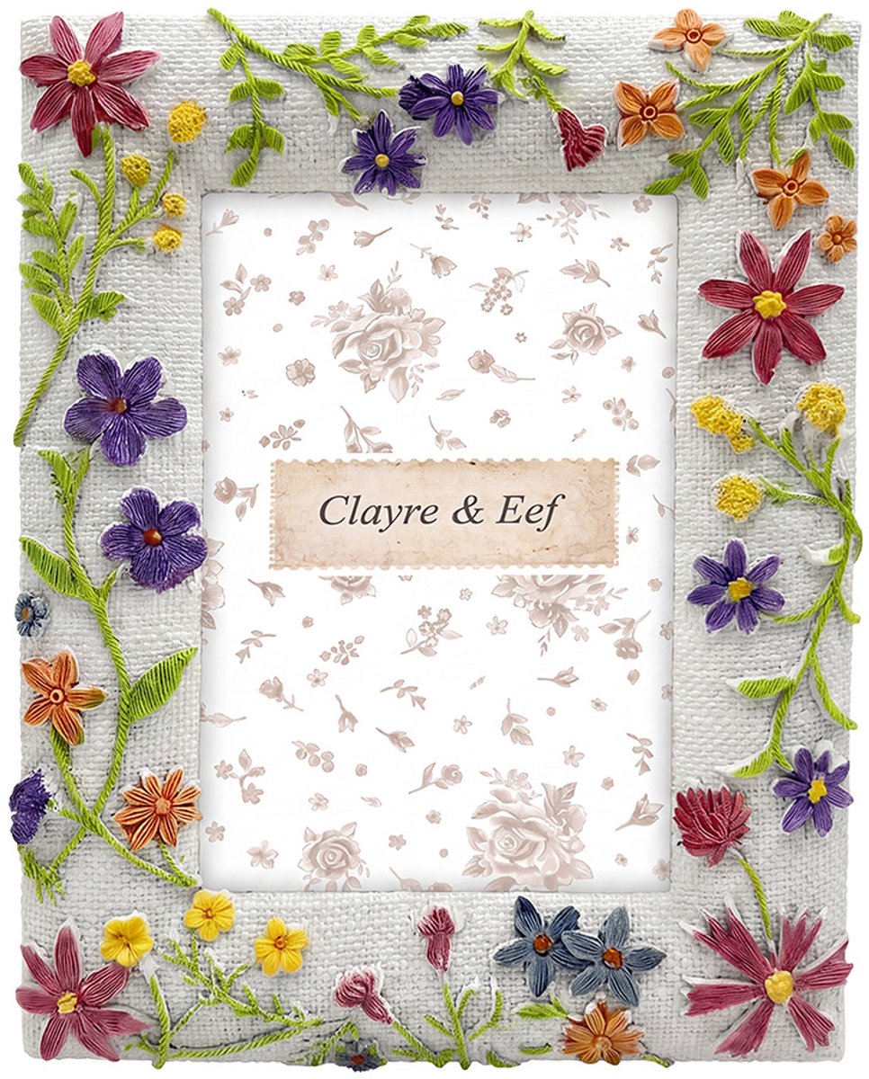 Clayre & Eef Fotolijst Wit Kunststof