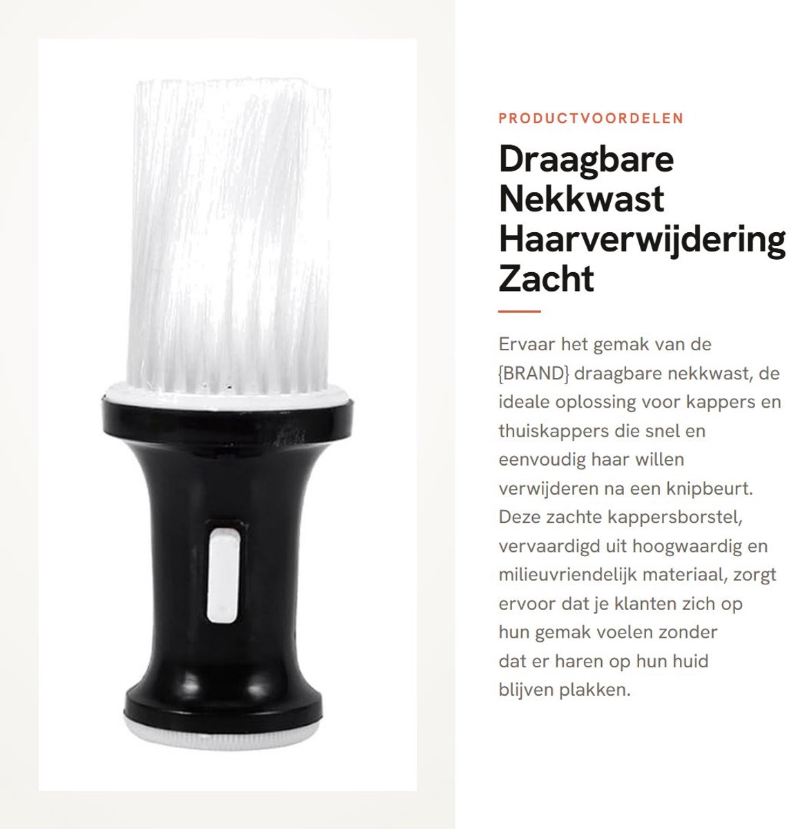 Dailygoods- Nekkwaast Draagbaar - Zachte Kappersborstel - Haarverwijdering - Kappersgereedschap - Milieuvriendelijk Materiaal - Aangenaam Gevoel - Halsborstel