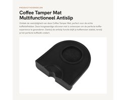 Dailygoods- Koffiestampermat Antislip - Siliconen Mat - Slijtvast - 12,5 x 14 cm - Koffie Stamperhouder - Compact en Lichtgewicht - Koffiemat