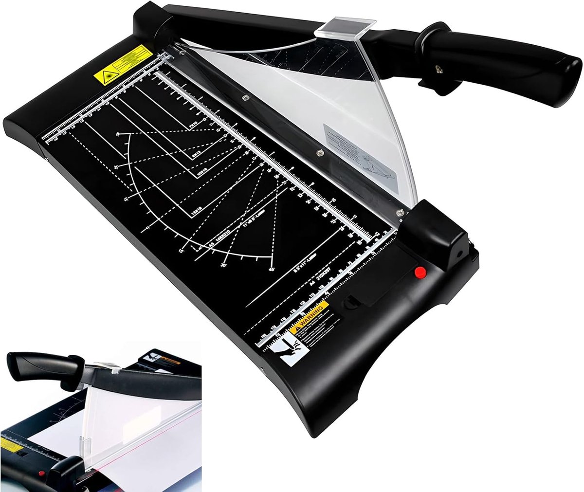 Papier Snijmachine - Precisie Trimmer - Kantoor Werk - Robuuste Metalen Basis - A3 A4 Formaat - Zwart