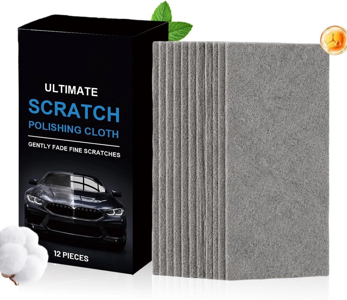 Autoreinigingsdoeken - Krasreparatiedoek - Auto Onderhoud - Verwijdert Kleine Krassen - 12 Stuks - Niet Gespecificeerd