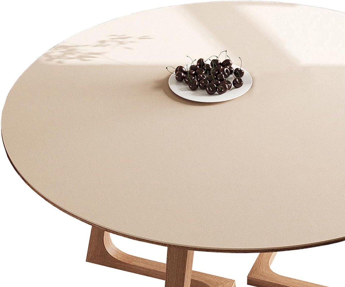 Bureau Onderlegger - Tafelbeschermer - Bureau Beschermen - Waterproof Antifouling - 90 cm Rond - Khaki