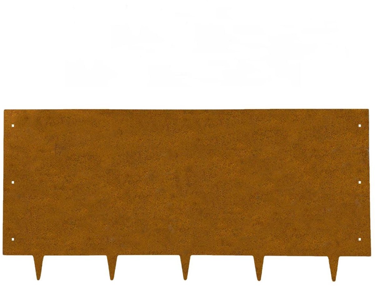 Dailygoods- Tuinrand flexibele cortenstaal - 47 cm x 1 m - weerbestendig - afgeronde bovenkant - eenvoudige installatie - duurzame afwerking - Tuinomheining