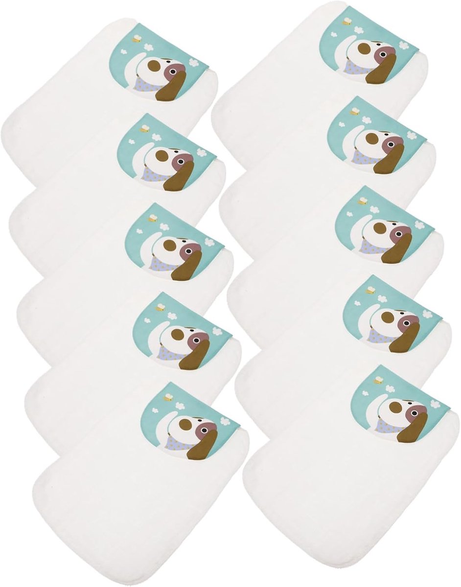 Multifunctionele Zweetdoeken - Spuugdoekjes Baby Handdoekjes - Baby Verzorging - Vierlaagse Constructie - 32 x 24 cm - Wit