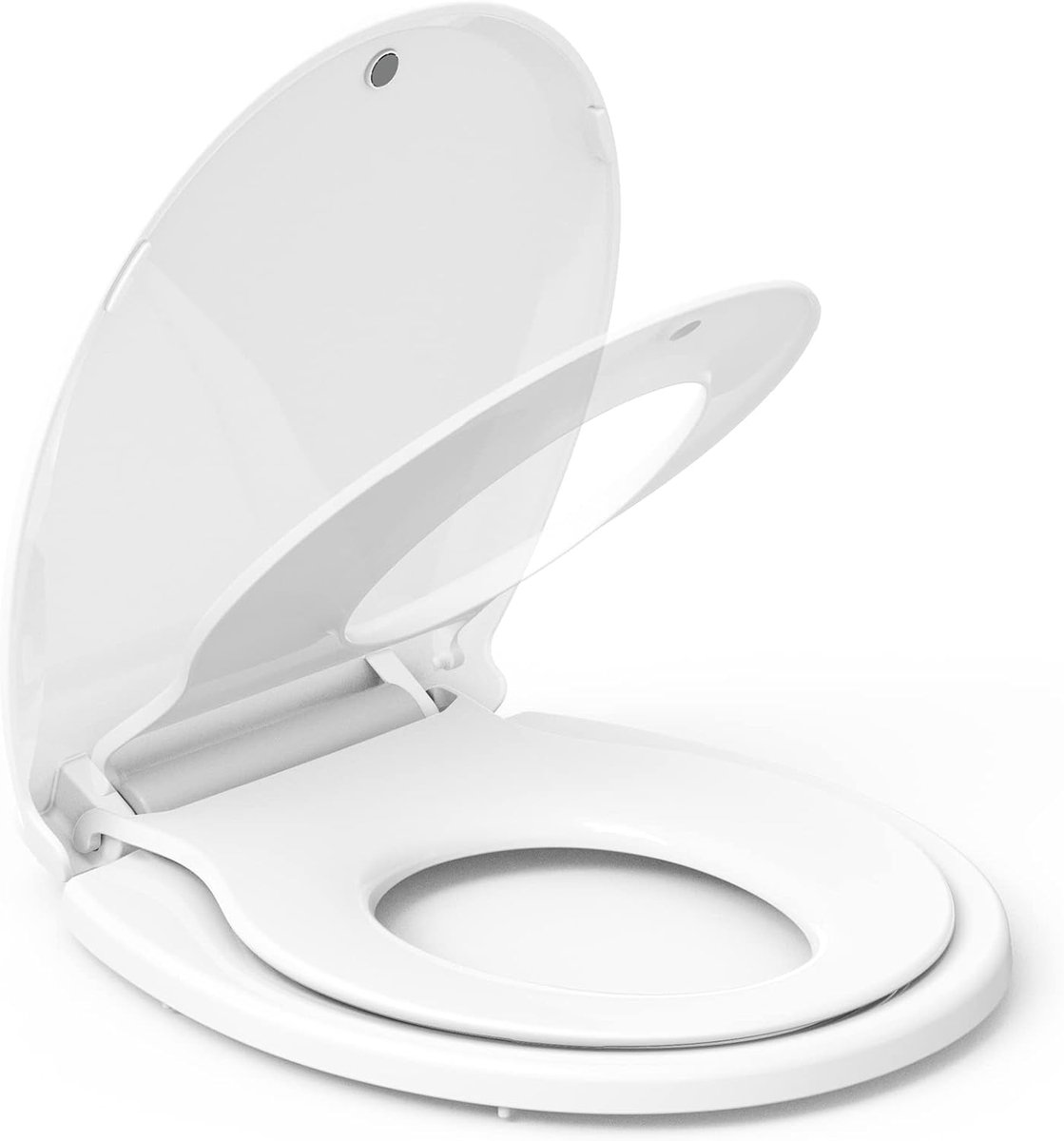 Toiletbril - Kinderzitje - Zindelijkheidstraining - Geïntegreerd zitje - 43 cm - Wit
