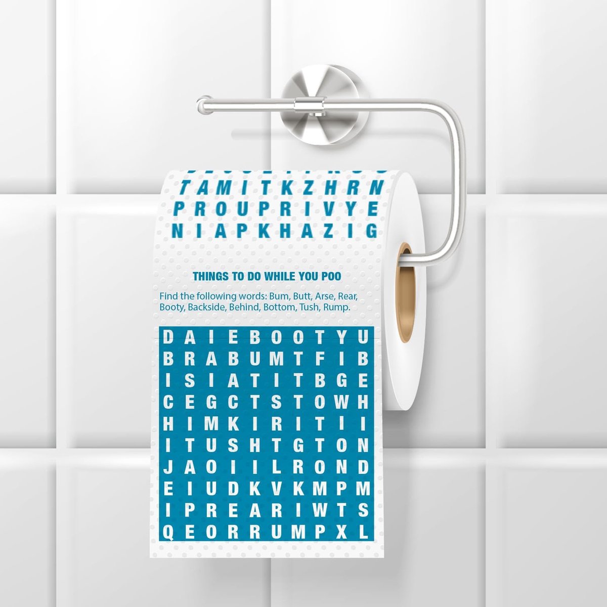 Grappig toiletpapier - Raadsels papier - Puzzel plezier - Elk vel een puzzel - 200 vellen - Wit blauw