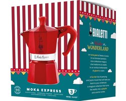 Koffiezetter - Espresso maker - Koffie zetten - Italiaans design - 3 kopjes - Rood