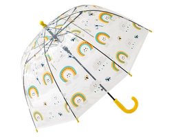 Dailygoods - Rhomba Duidelijke transparante bubble paraplu voor kinderen, lichtgewicht, schattig, 8 vezels, schattige koepel, meer, perfect voor wandelen, kinderparaplu voor kinderen