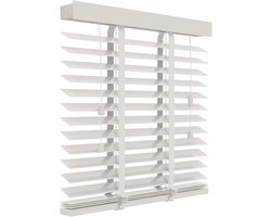 Verduisterende Jaloezieën - Horizontale Blinds - Lichtregeling Ramen - 50mm Lamellen - 45-115 cm - Wit