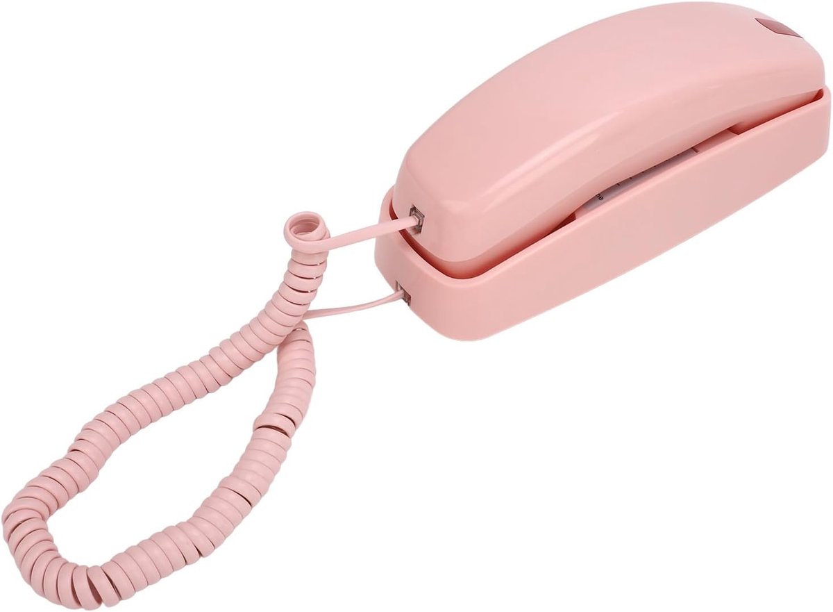 Vaste Telefoon - Senioren Telefoon - Thuis Bellen - Extra Luid - 24 x 12 x 9 cm - Roze