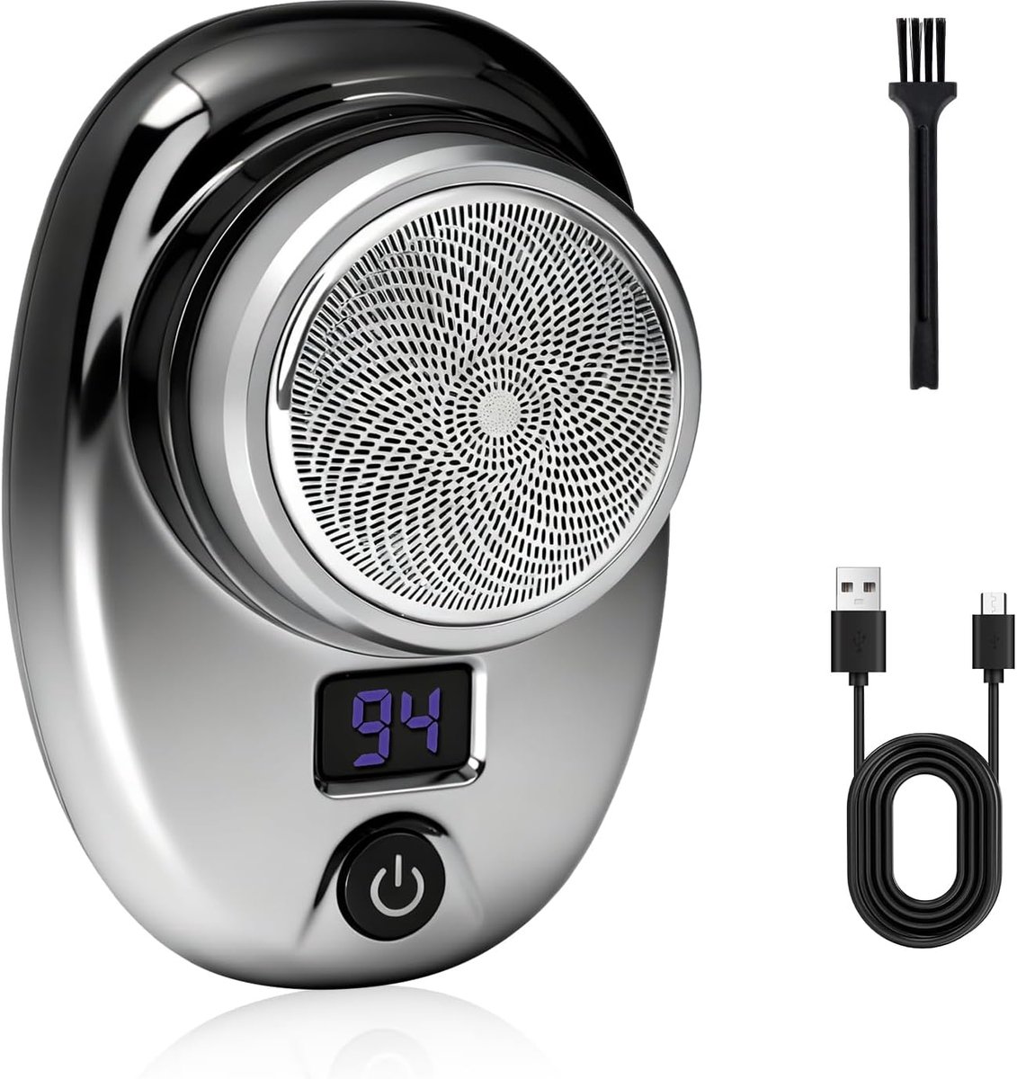 Mini scheerapparaat - Elektrisch apparaat - Snel scheren - 6 mesjes - USB oplaadbaar - Zwart