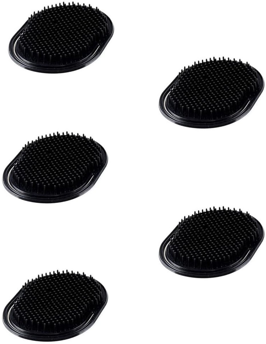 Dailygoods- Haarborstel Set van 5 - Ontwarringsborstel - Massageborstel - Draagbaar - Voor Dames/Heren/Kinderen - 10 x 7,6 cm - Kam