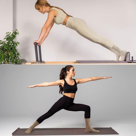Dailygoods- Antislipsokken Dames - 4 Paar Yoga Sokken - Antislip Sokken met Noppen - Ademend - Naadloze Tenen - Ondersteuning Voetboog - Yogasokken van Dailygoods — afbeelding 3