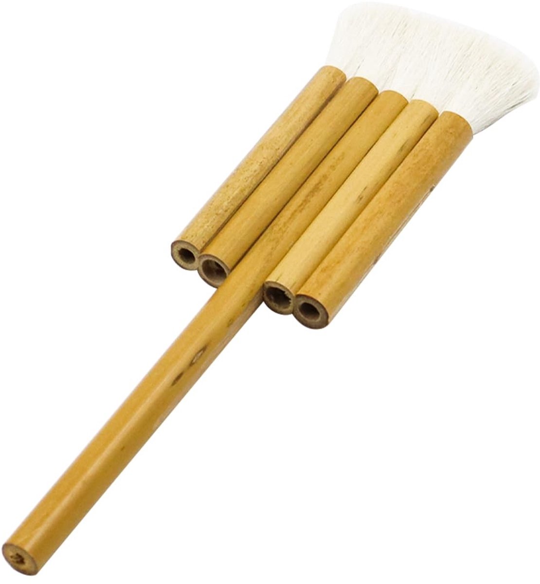 Dailygoods- Sjabloonborstels Houten - Penselen Set - Houten Kwast - Wollen Borstel - Kalligrafie - Schilderen/Aquarel