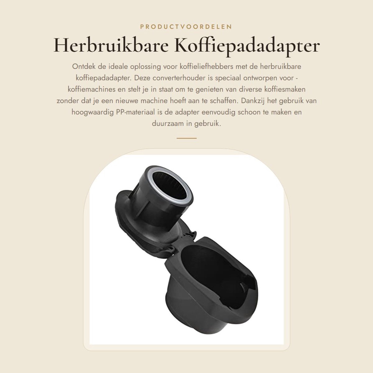 Dailygoods - Herbruikbare Koffiepadadapter - Koffiecapsule-adapter - Gemakkelijk te reinigen - PP-materiaal - Geschikt voor -koffiemachines - Compleet...