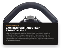 Zachte Sponshandgreep voor Grasmaaier-bosmaaier - Eenvoudige Installatie - Antislip Comfort - Diameter van 26 Mm - Vermindert Trillingen - Zwart .