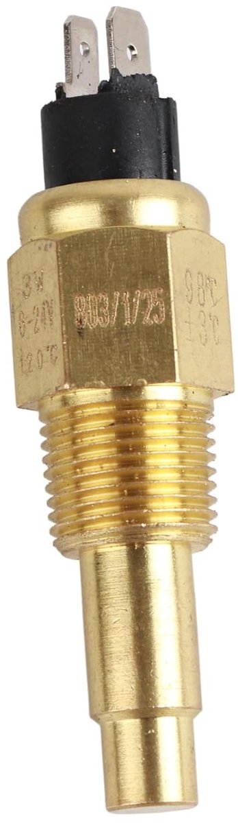 Watertemperatuursensor Motor - Koelvloeistof Sensor - Motormonitoring - Precisie Messing Ontwerp - 3/8 NPT - Goudkleurig